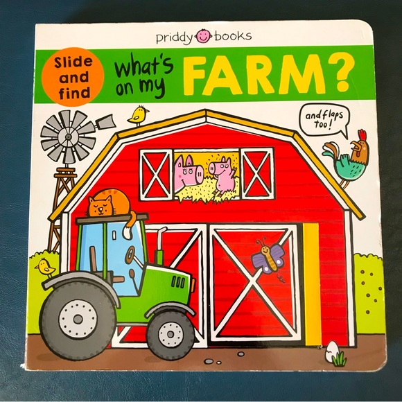 priddybooks Other - “What’s on my Farm?” Slide and Find Board Book